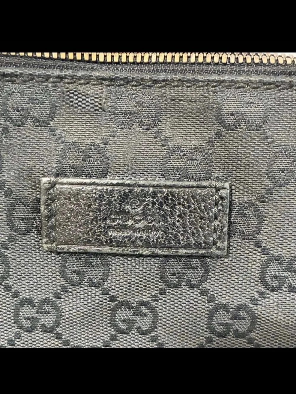Gucci Black Monogram Shoulder Messenger Bag